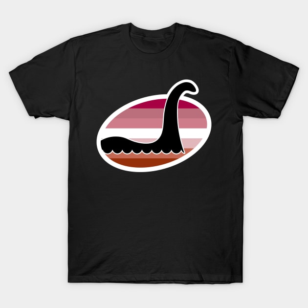 Lesbian Nessie Cryptid Pride T-Shirt by Nerd Trinkets